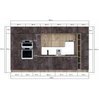Bucatarie ZONE B COMBI 420 FRONT PAL K002 / decor 4299